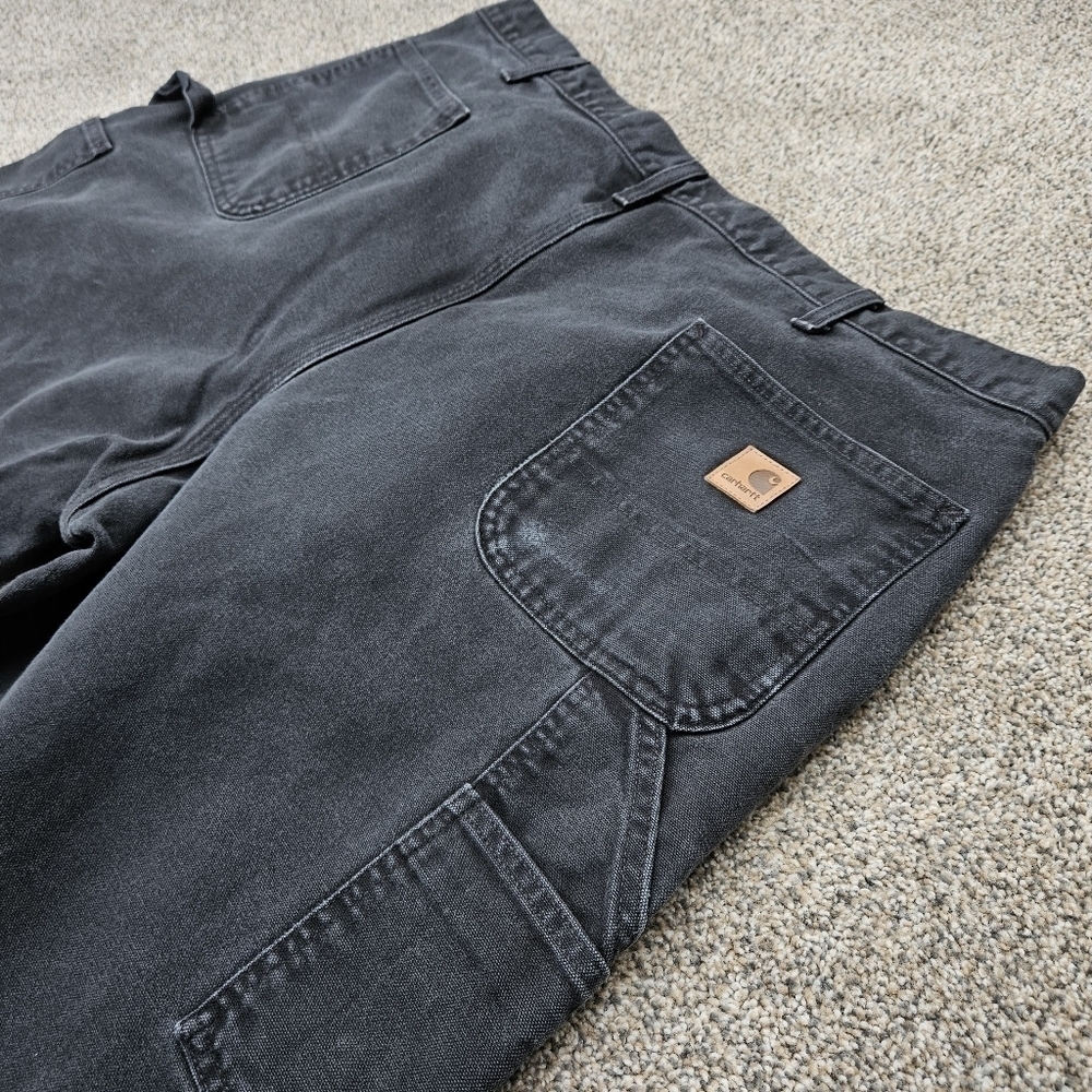 Carhartt Black Duck Canvas Carpenter Pants Original Dungaree Fit B11 BLK 44X34 - Picture 16 of 16